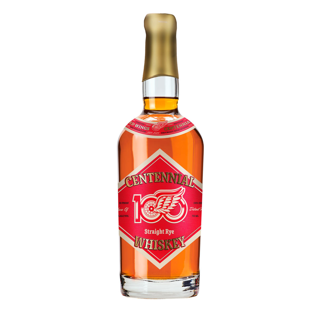 Detroit Red Wings Straight Rye Whiskey Centennial Edition